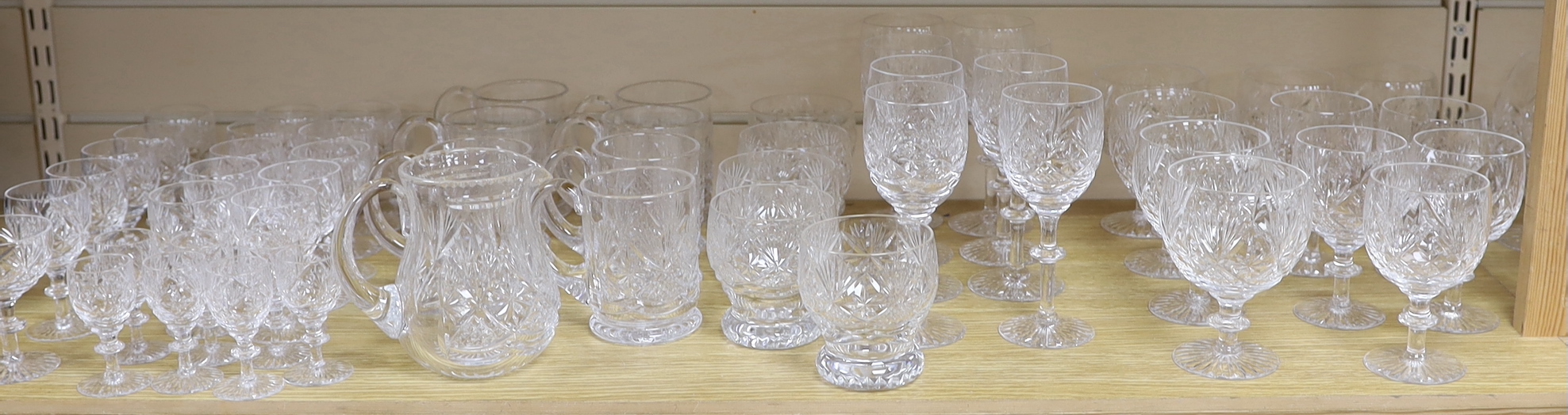 A large suite of Webb ‘Prince Regent’ cut glass